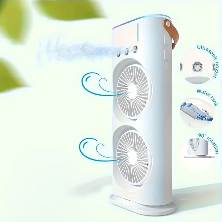 Double Head Portable Air Conditioner Fan