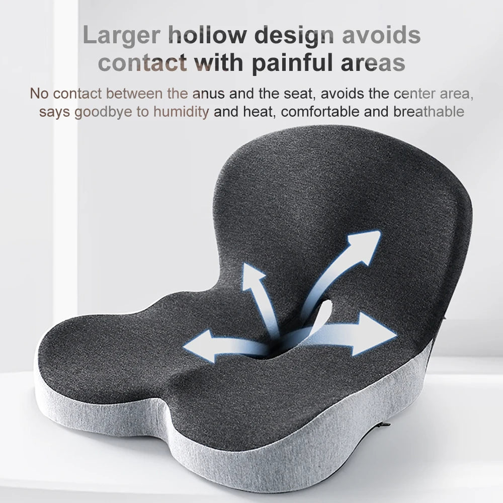 Memory Foam Lumbar Pillow Seat Cushion