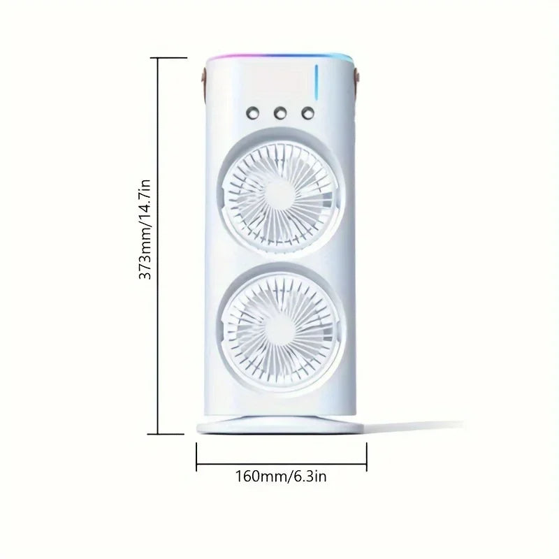 Double Head Portable Air Conditioner Fan