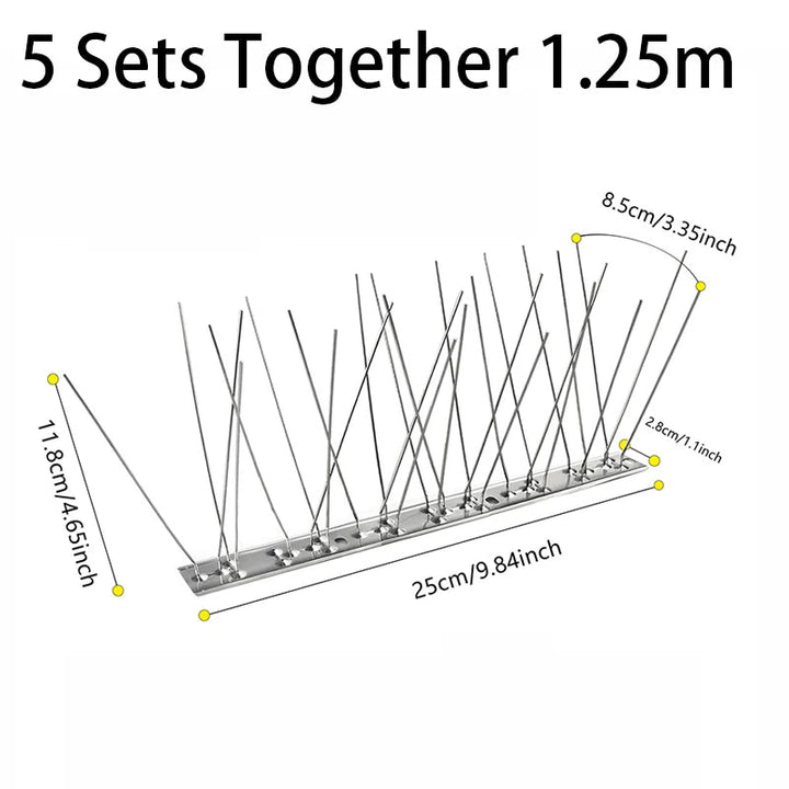 Outdoor Stainless Bird Repeller Spikes