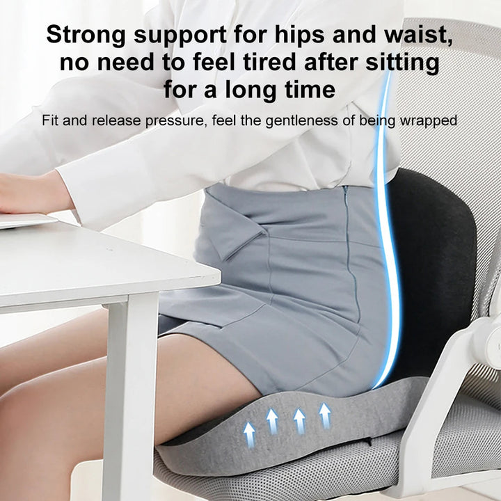Memory Foam Lumbar Pillow Seat Cushion