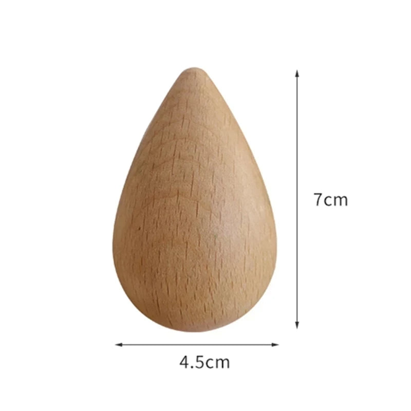 Beech Wood Water Drop Wall Coat Holder