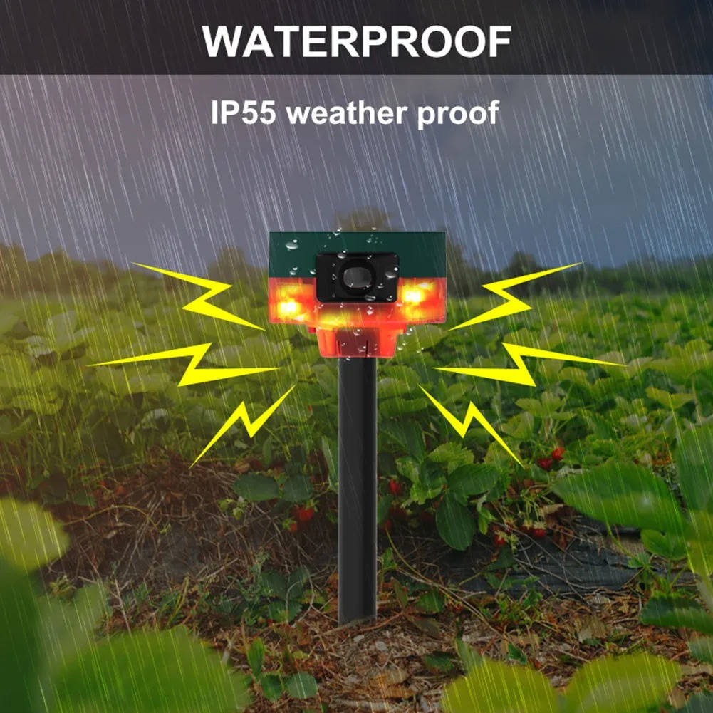 360 Degree Solar Repeller For Pigeon Bird Wild Boar Rabbit Deer