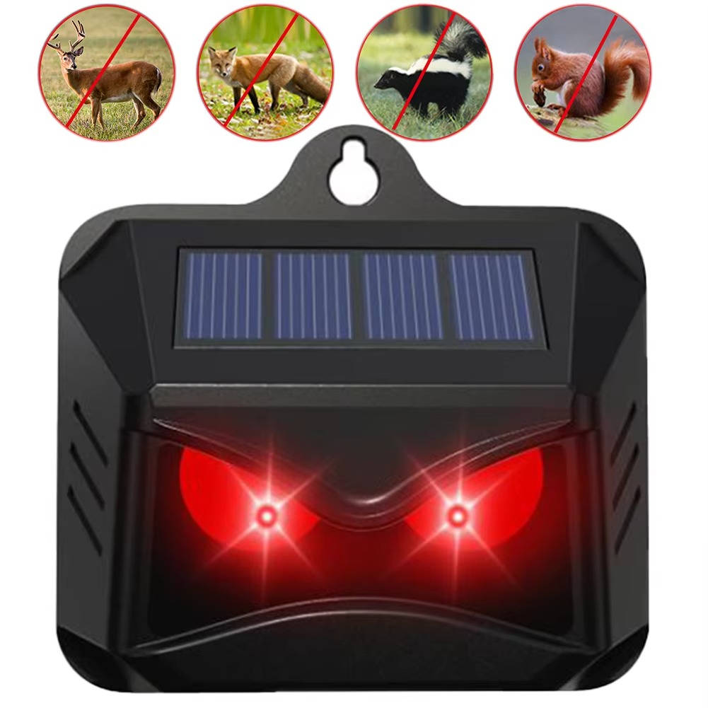 2pcs Solar Powered Ultrasonic Animal Repellent