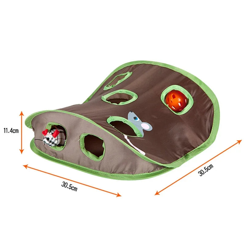 9-Hole Tunnel Cat Mice Game