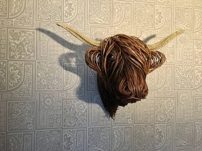 Wall-Mounted Cow Sculpture