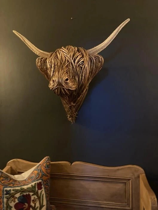 Wall-Mounted Cow Sculpture