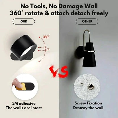 Rechargeable Wall Light with 360° Rotation