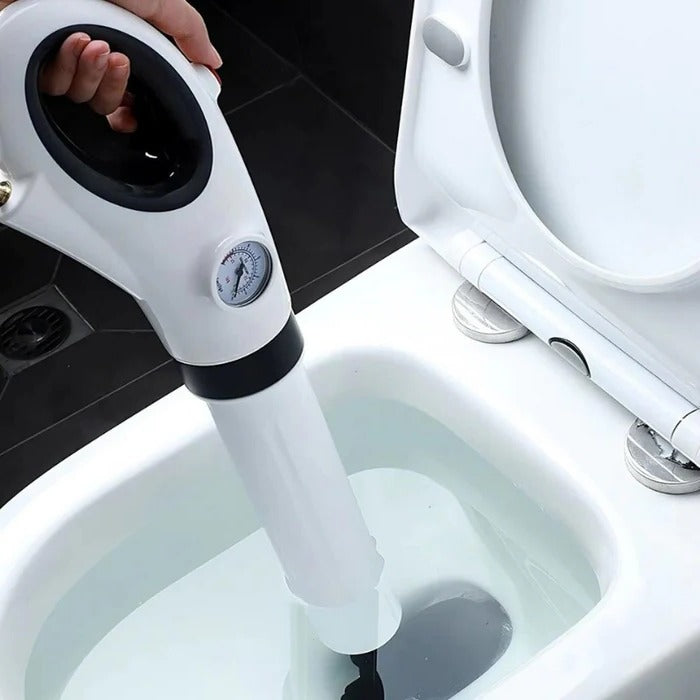 High-Pressure Toilet Plunger and Drain Unblocker