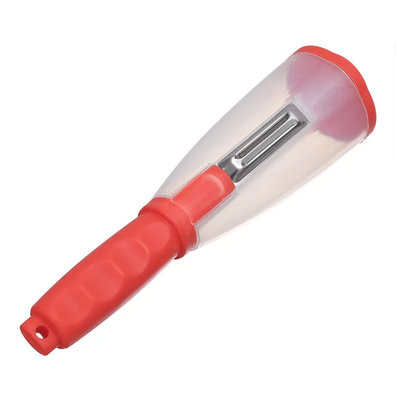 Multifunction Apple and Vegetable Peeler with Storage Tube